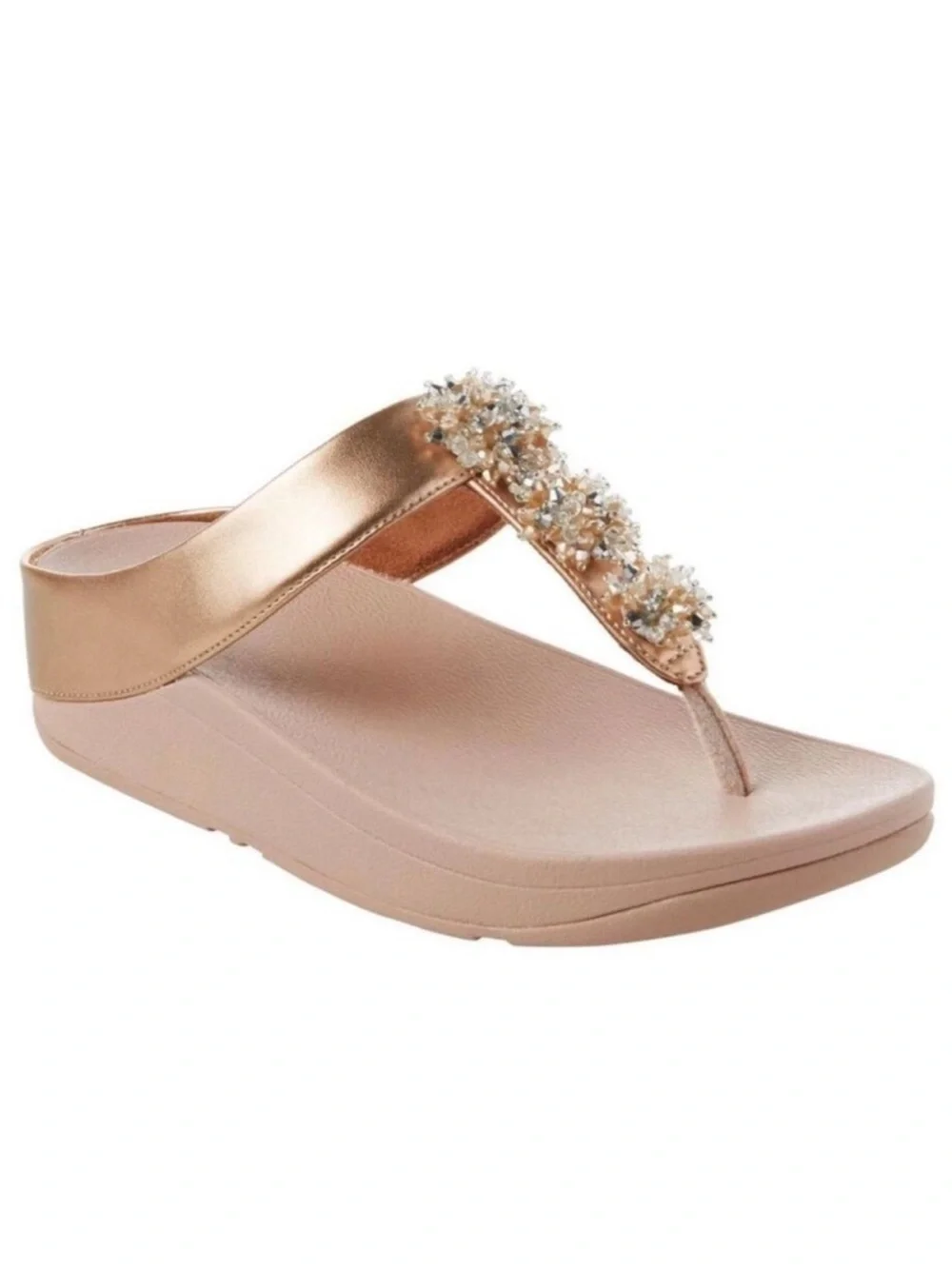 Fitflop Galaxy Toe Thong Rose Gold Sandals Size 9